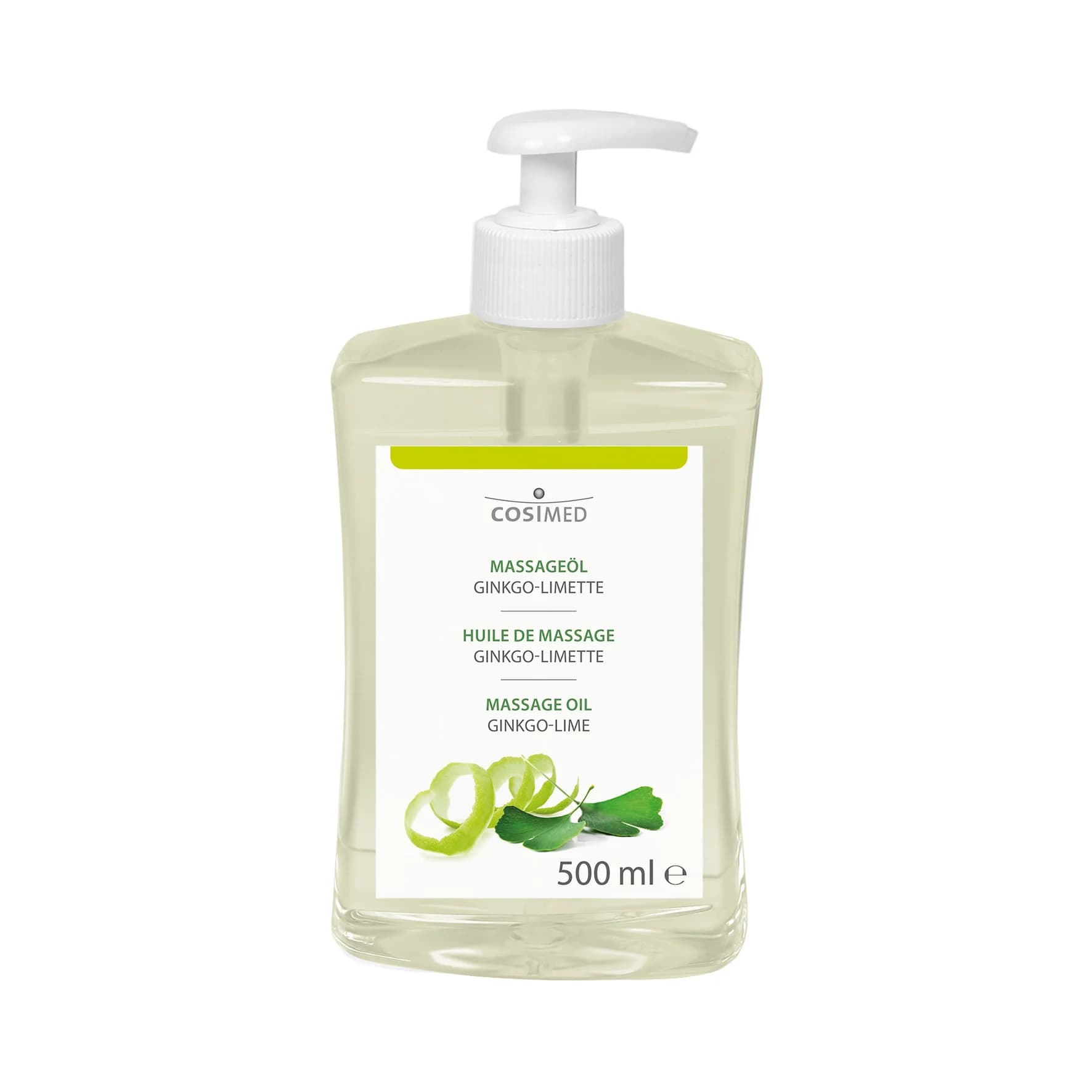 Cosimed massageolie 500 ml. Ginkgo – Lime 3